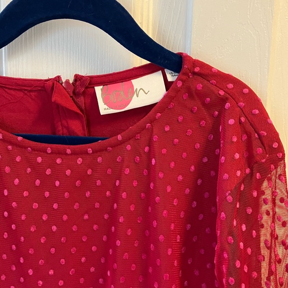 Mini Boden Girls Pink Tulle Polka Dot Dress Sz 13-14y - Picture 7 of 8